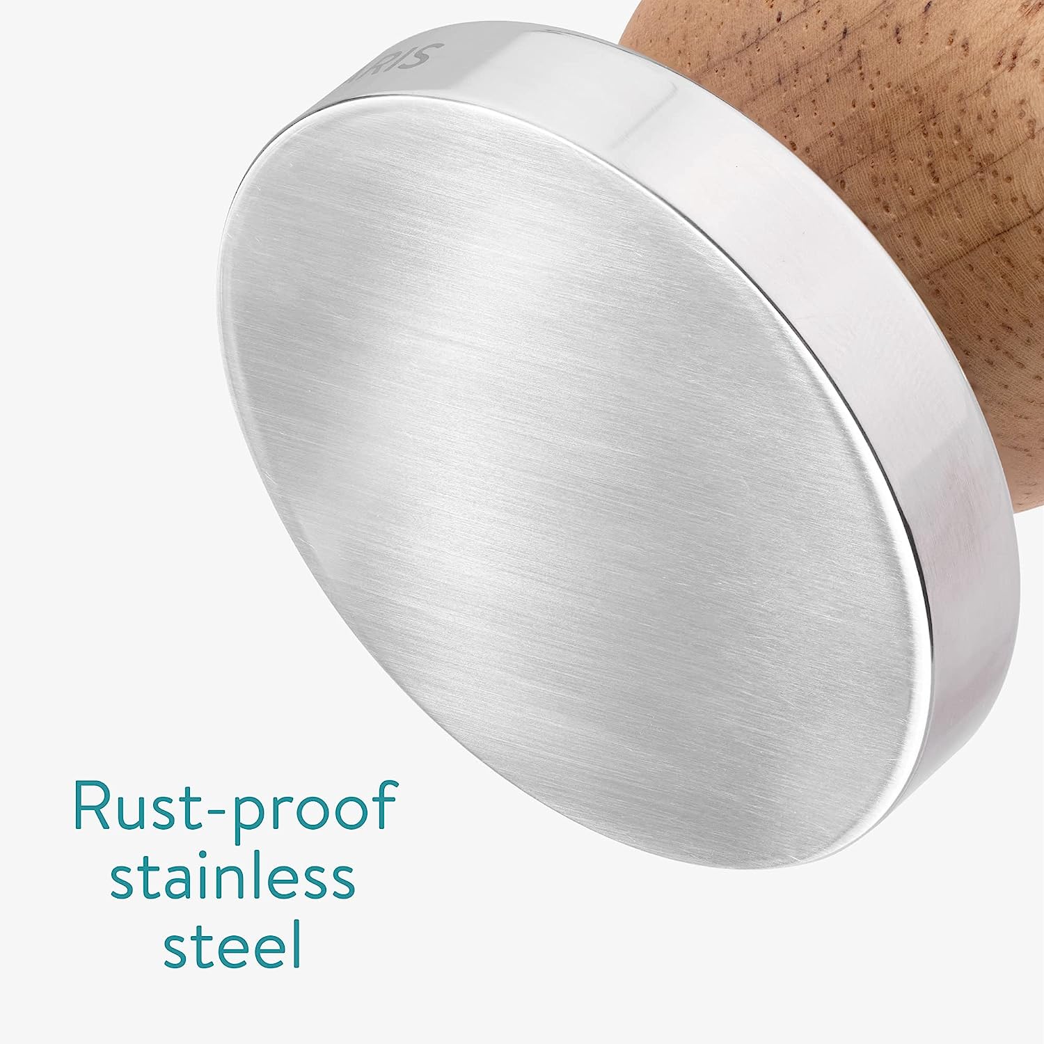 Navaris Πατητήρι για Καφέ Εσπρέσο από Ανοξείδωτο Ατσάλι με Ξύλινη Λαβή - 51 mm - 59913.01