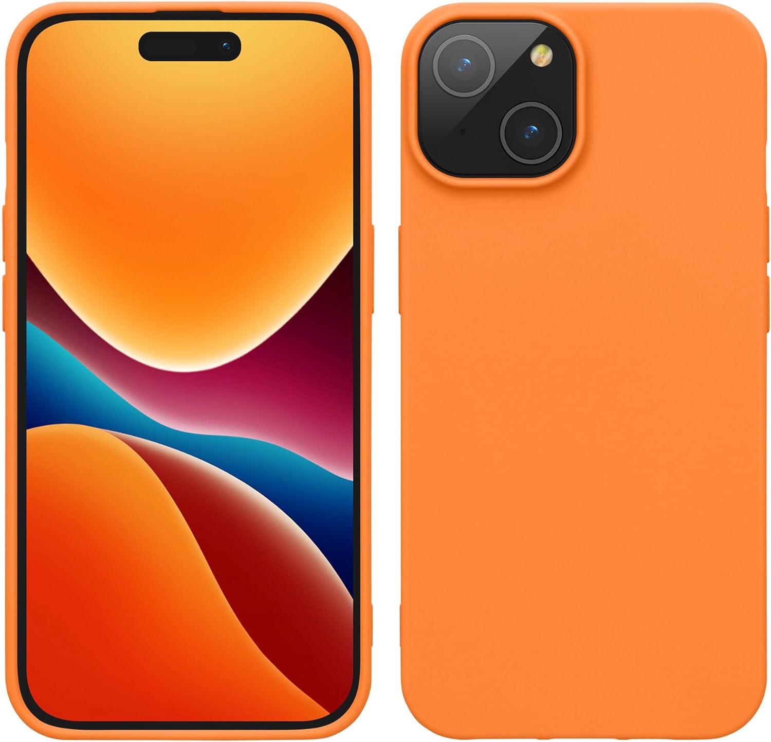 KW iPhone 15 Plus Λεπτή Θήκη Σιλικόνης TPU - Fruity Orange - 61958.150