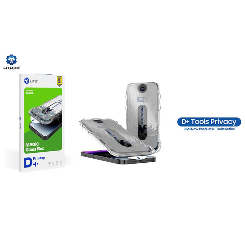 Lito iPhone 15 Pro Max Magic Glass Box D+ Tools Αντιχαρακτικό Γυαλί Οθόνης με Οδηγό Τοποθέτησης - Privacy