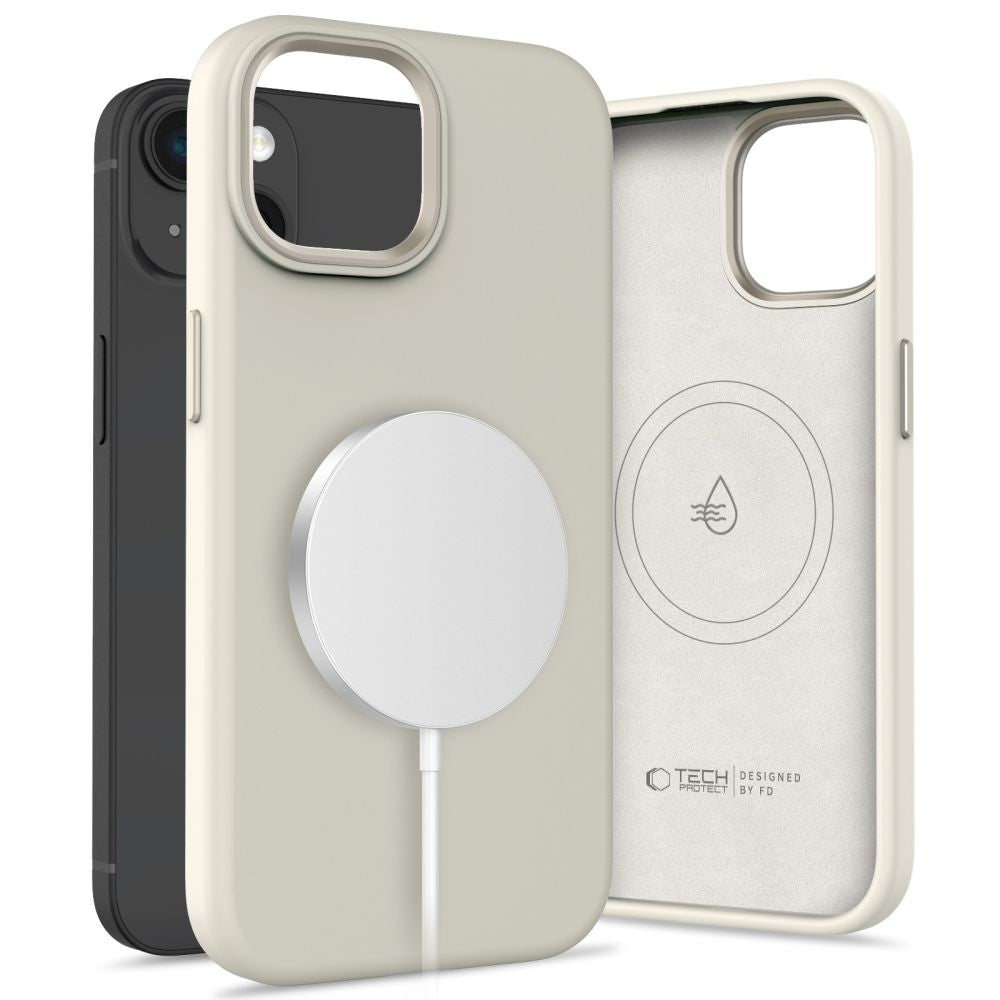 Tech-Protect iPhone 15 Silicone Pure Θήκη Σιλικόνης TPU με MagSafe - Cosmic Latte