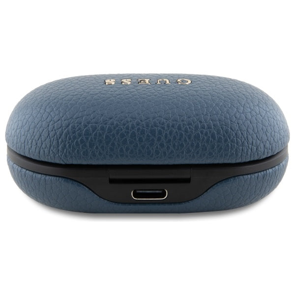 Guess TWS Grained Classic Logo - Bluetooth 5.3 - Ασύρματα ακουστικά για Κλήσεις / Μουσική - Blue