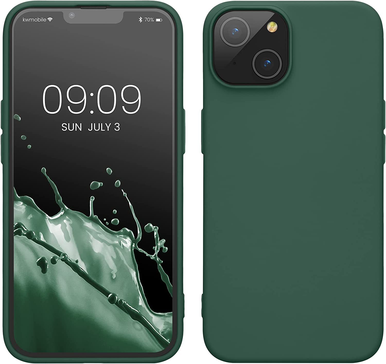 KW iPhone 14 Θήκη Σιλικόνης Rubberized TPU - Forest Green - 59079.166