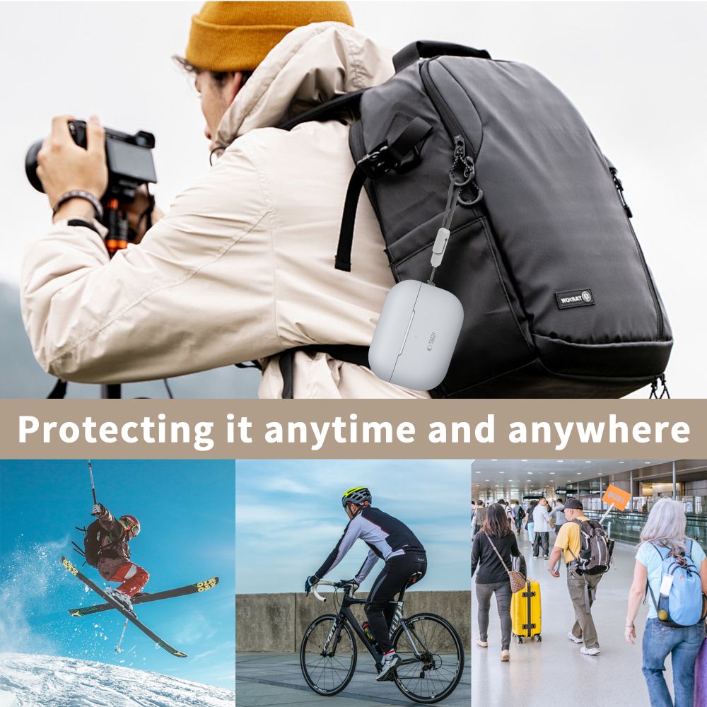 Tech-Protect AirPods Pro 1 / 2 Θήκη Σιλικόνης - Silicone - Crayon Grey