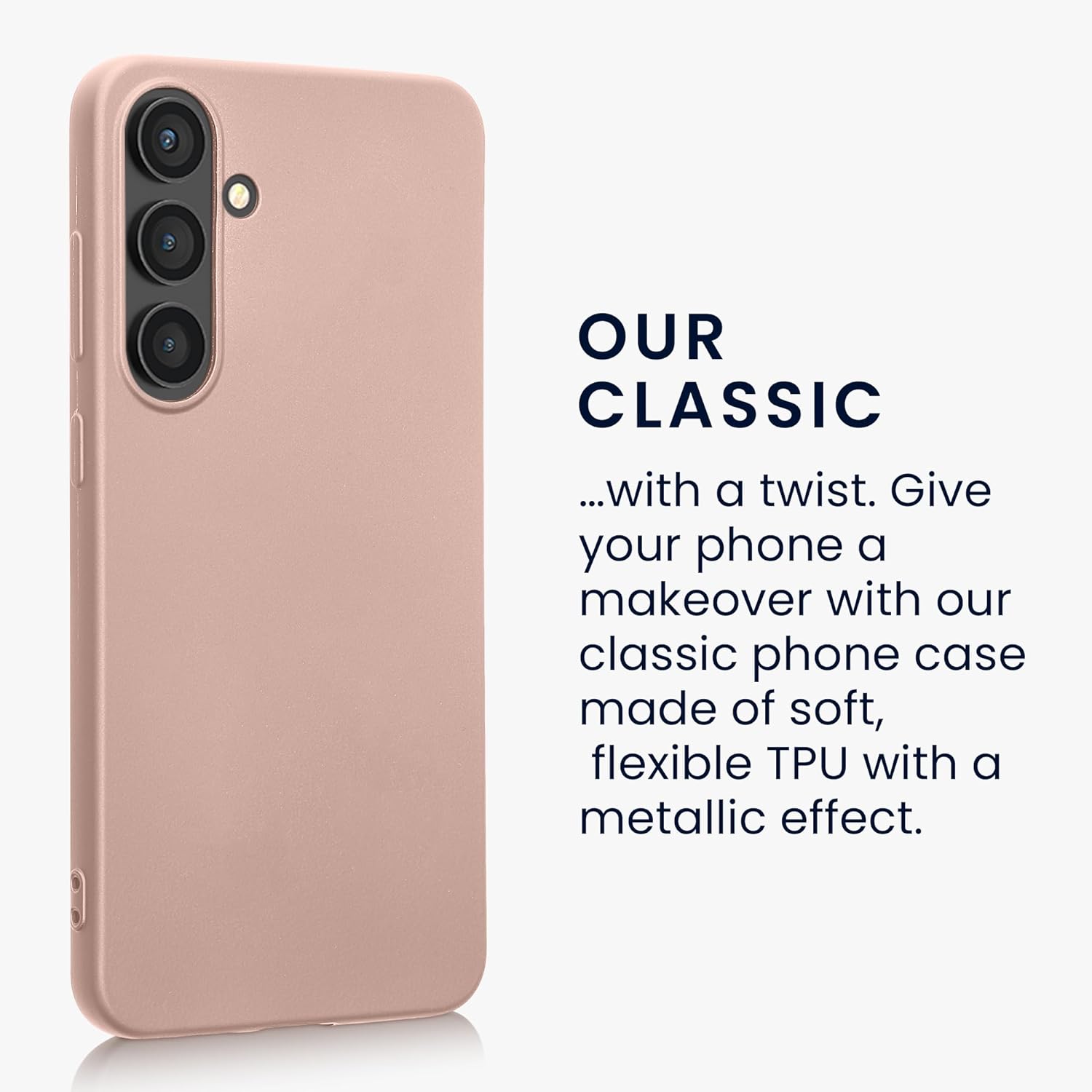 KW Samsung Galaxy S24+ Θήκη Σιλικόνης TPU - Metallic Rose Gold