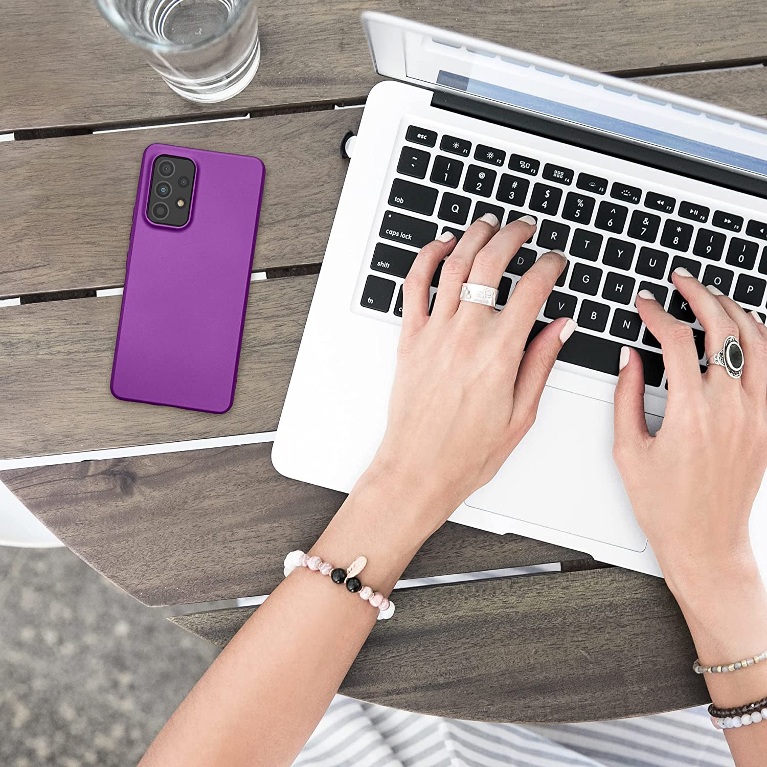 KW Samsung Galaxy A53 5G Θήκη Σιλικόνης TPU - Metallic Violet - 57958.240