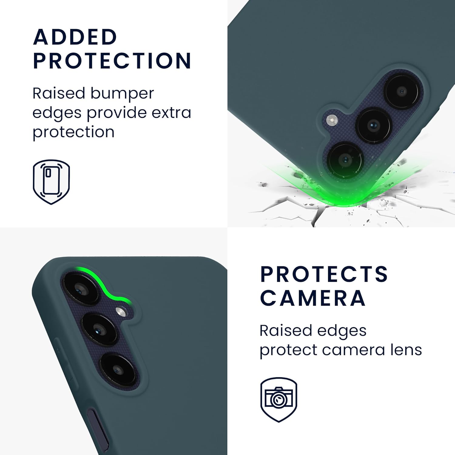 KW Samsung Galaxy A25 5G Λεπτή Θήκη Σιλικόνης TPU - Dark Slate