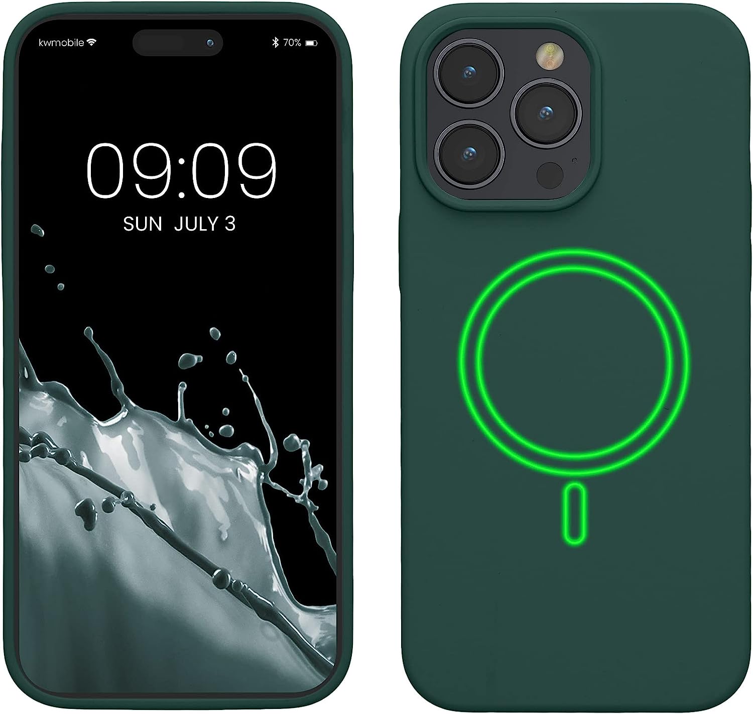 KW iPhone 14 Pro Max Θήκη Σιλικόνης Rubber TPU με MagSafe - Moss Green - 60994.169
