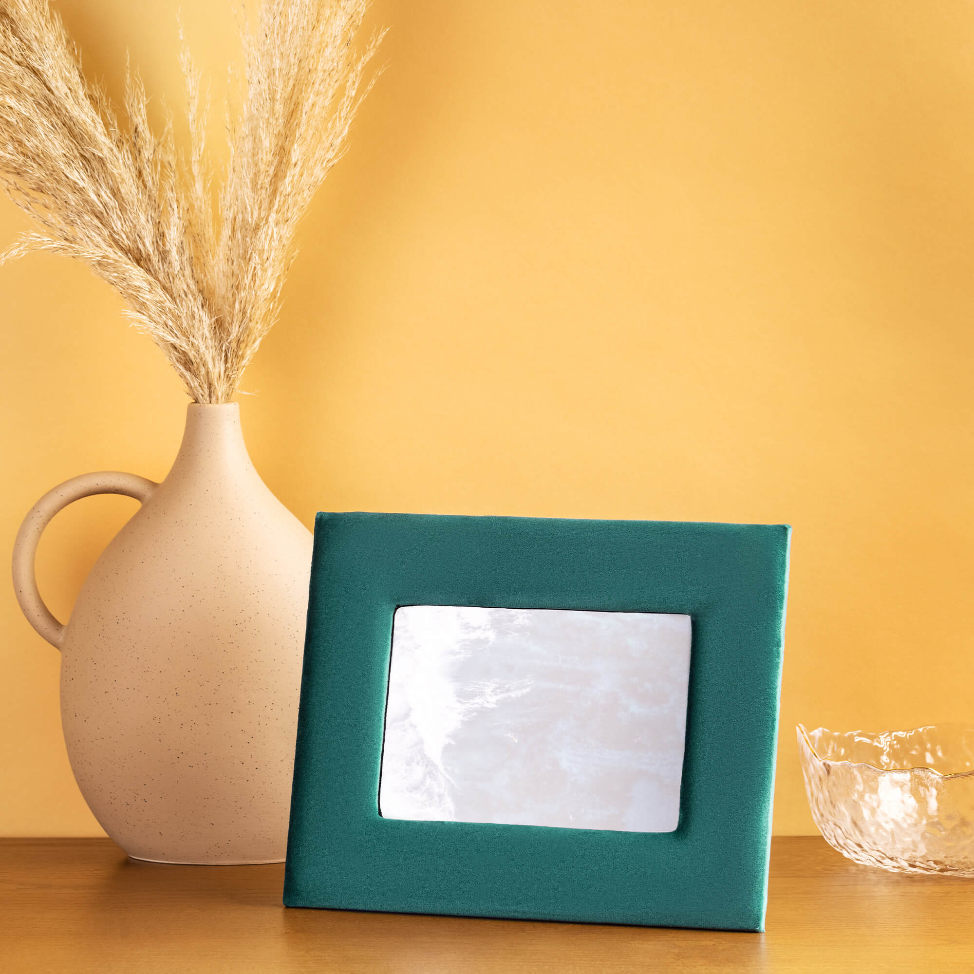 Navaris Κορνίζα από Βελούδο για Φωτογραφία 18 x 13 cm - Dark Green - 55550.80