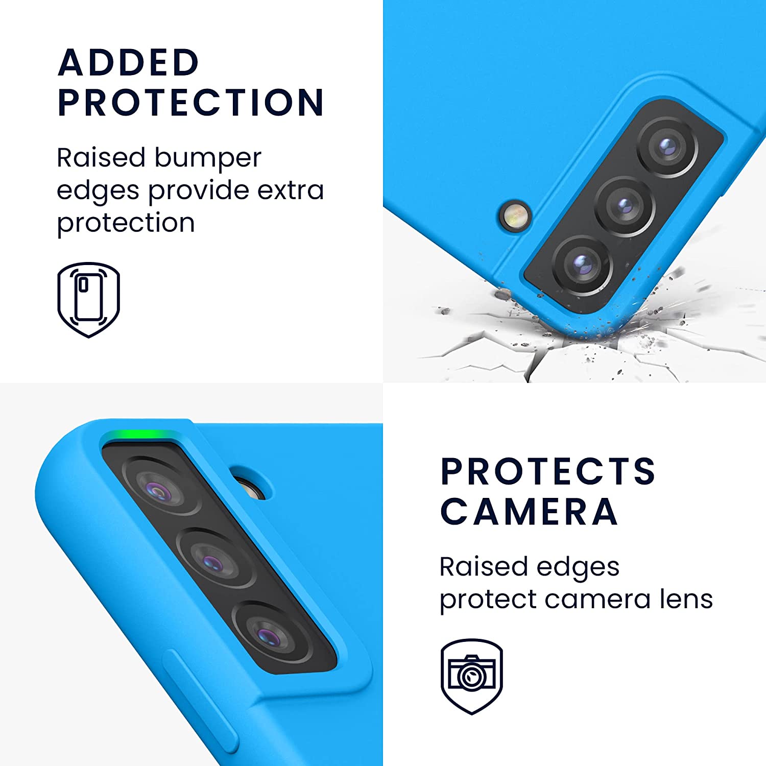 KW Samsung Galaxy S22 Plus Θήκη Σιλικόνης Rubberized TPU - Radiant Blue - 56761.157