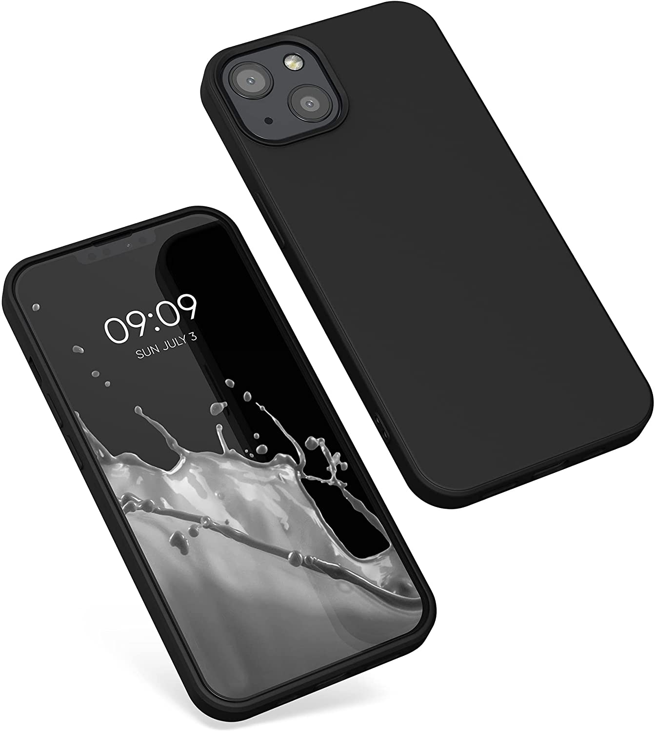 KW iPhone 13 Θήκη Σιλικόνης Rubberized TPU - Black Matte - 55948.47