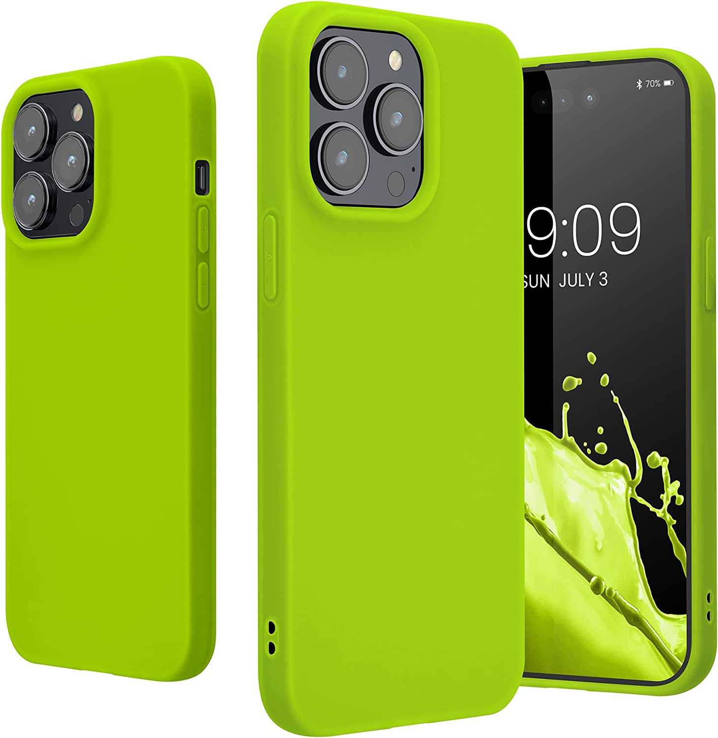 KW iPhone 14 Pro Max Λεπτή Θήκη Σιλικόνης TPU - Neon Yellow - 59078.75