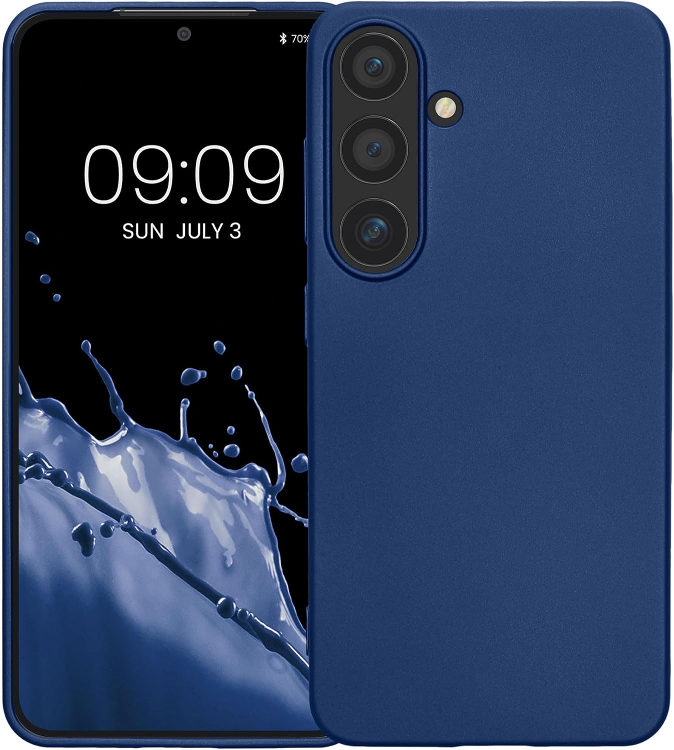 KW Samsung Galaxy S24 Θήκη Σιλικόνης TPU - Metallic Blue