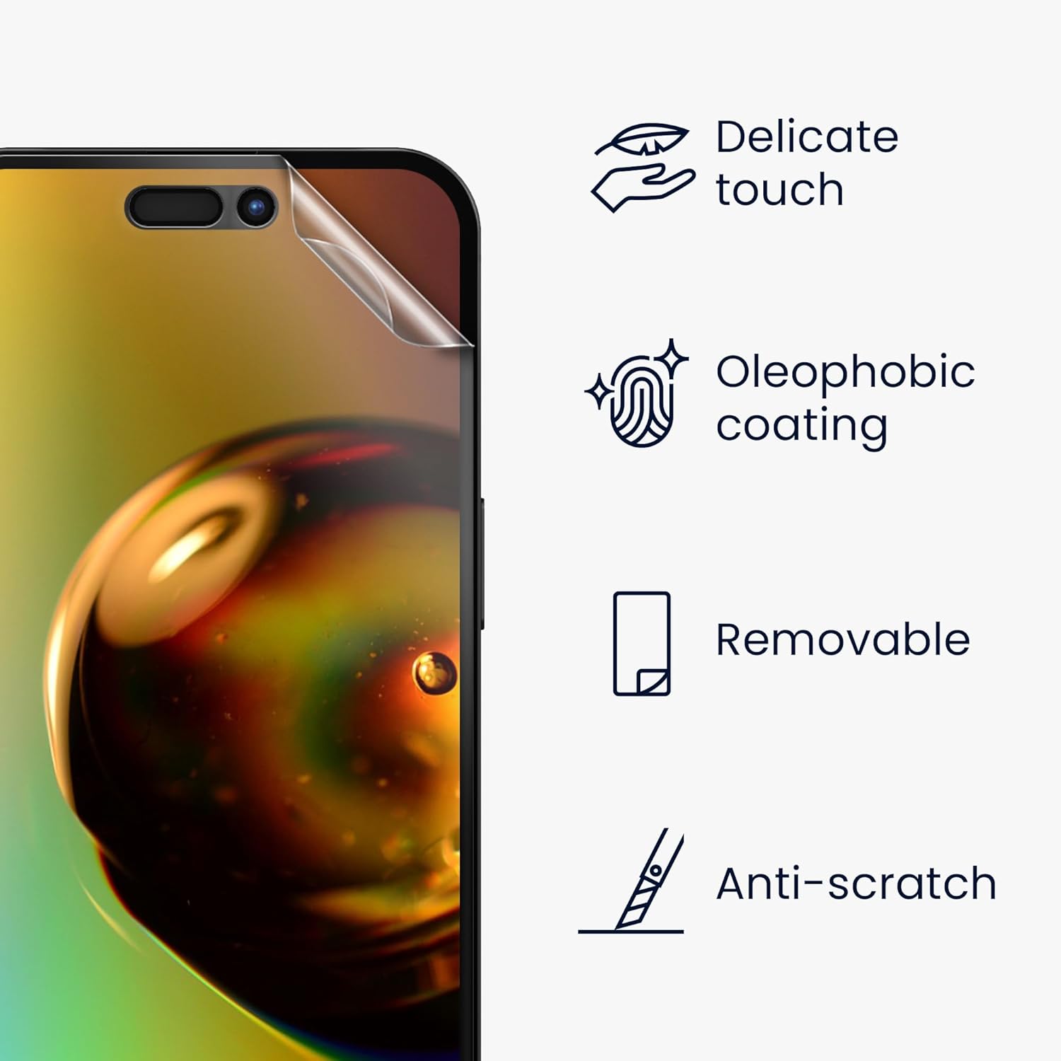 KW iPhone 16 - Σετ με 3 Μεμβράνες Προστασίας Οθόνης - Διάφανες