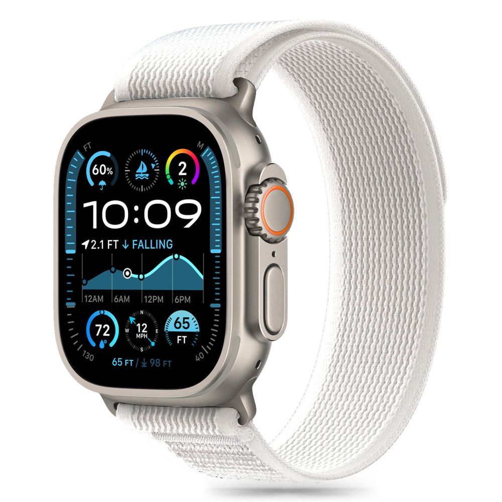 Tech-Protect Λουράκι Apple Watch 8/9/10/11 - SE (1/2/3) - Ultra (1/2/3) – 44/45/46/49mm Nylon Stripe - Crayon Grey
