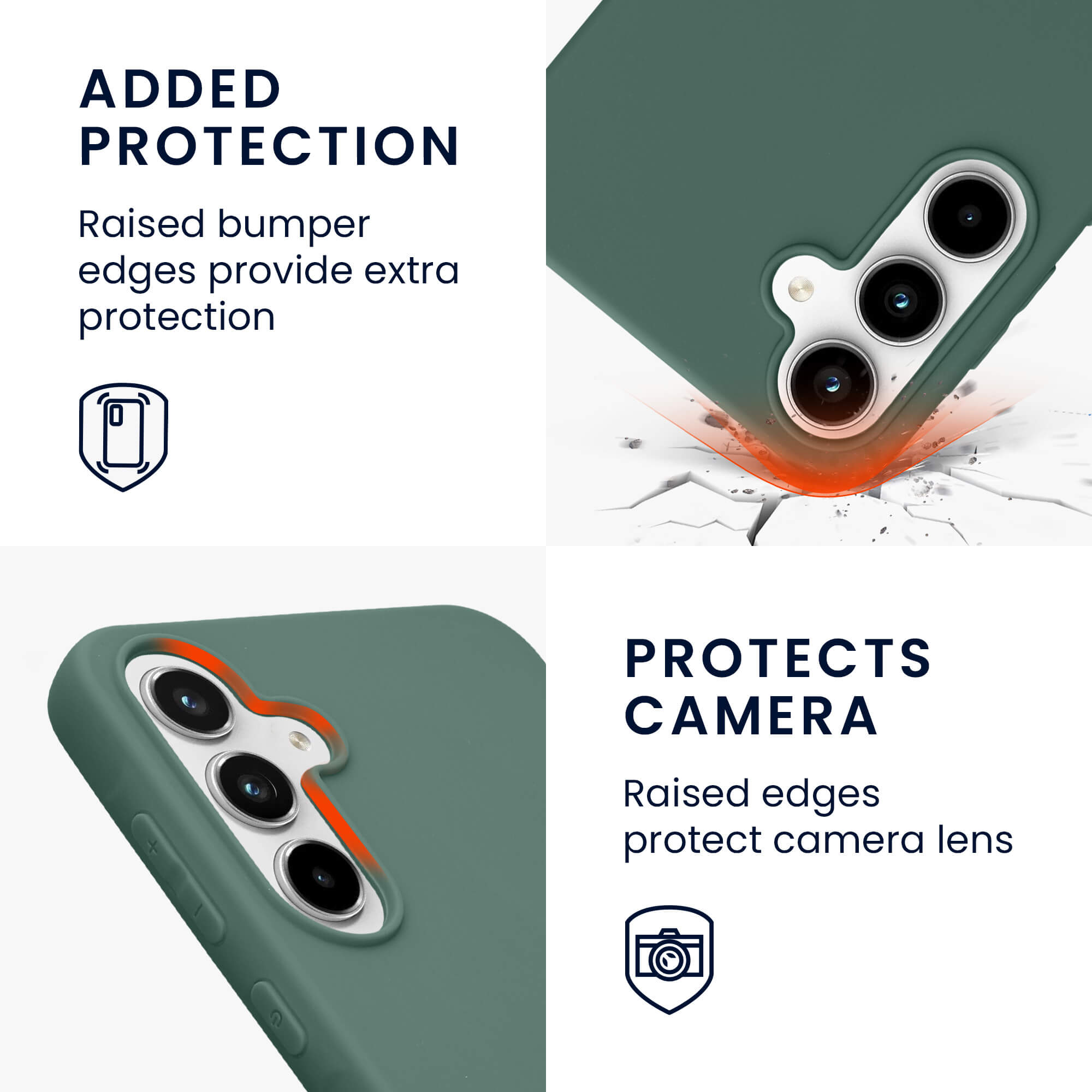 KW Samsung Galaxy A55 5G Λεπτή Θήκη Σιλικόνης TPU - Forest Green