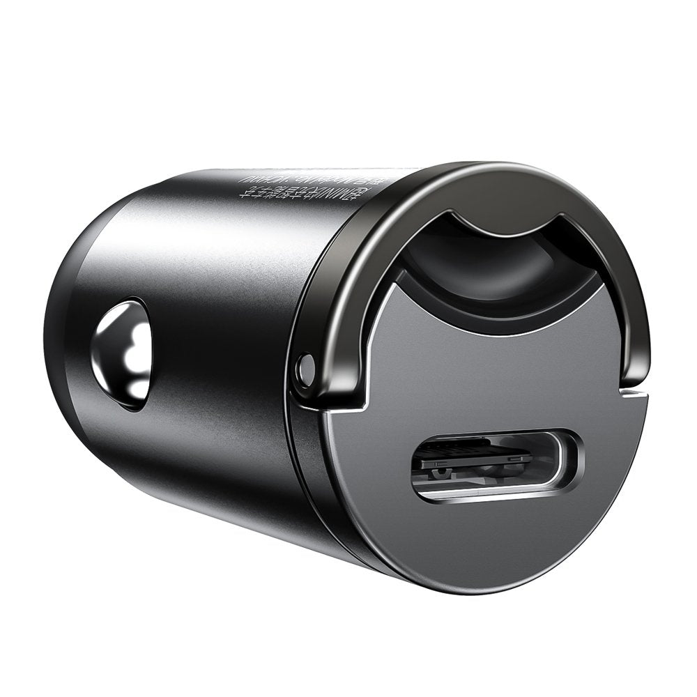 Baseus Tiny Star Mini Car Charger - Φορτιστής Αυτοκινήτου 30W με 1 Θύρα Type-C - Grey - VCHX-B0G