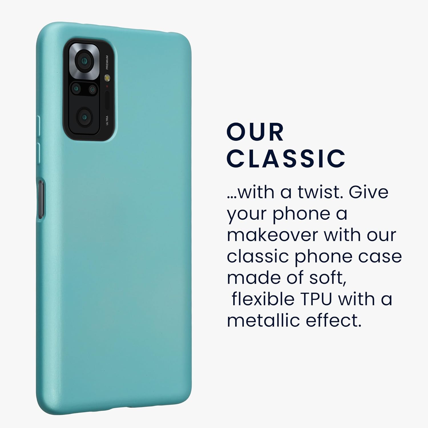 KW Xiaomi Redmi Note 10 Pro Θήκη Σιλικόνης TPU - Metallic Mint Green - 54552.231