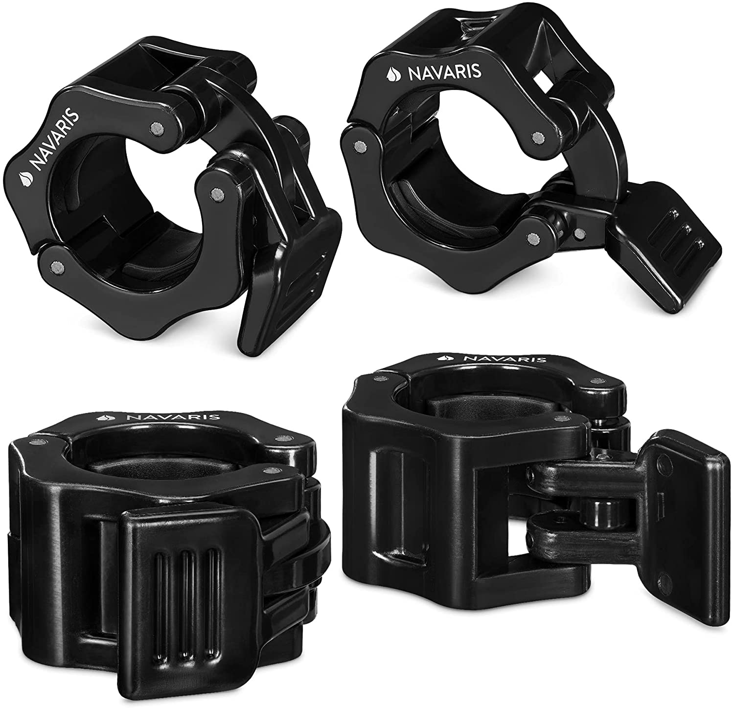 Navaris Σετ με 4 Σφιγκτήρες για Βάρη - 30mm - Black - 46149.4.01