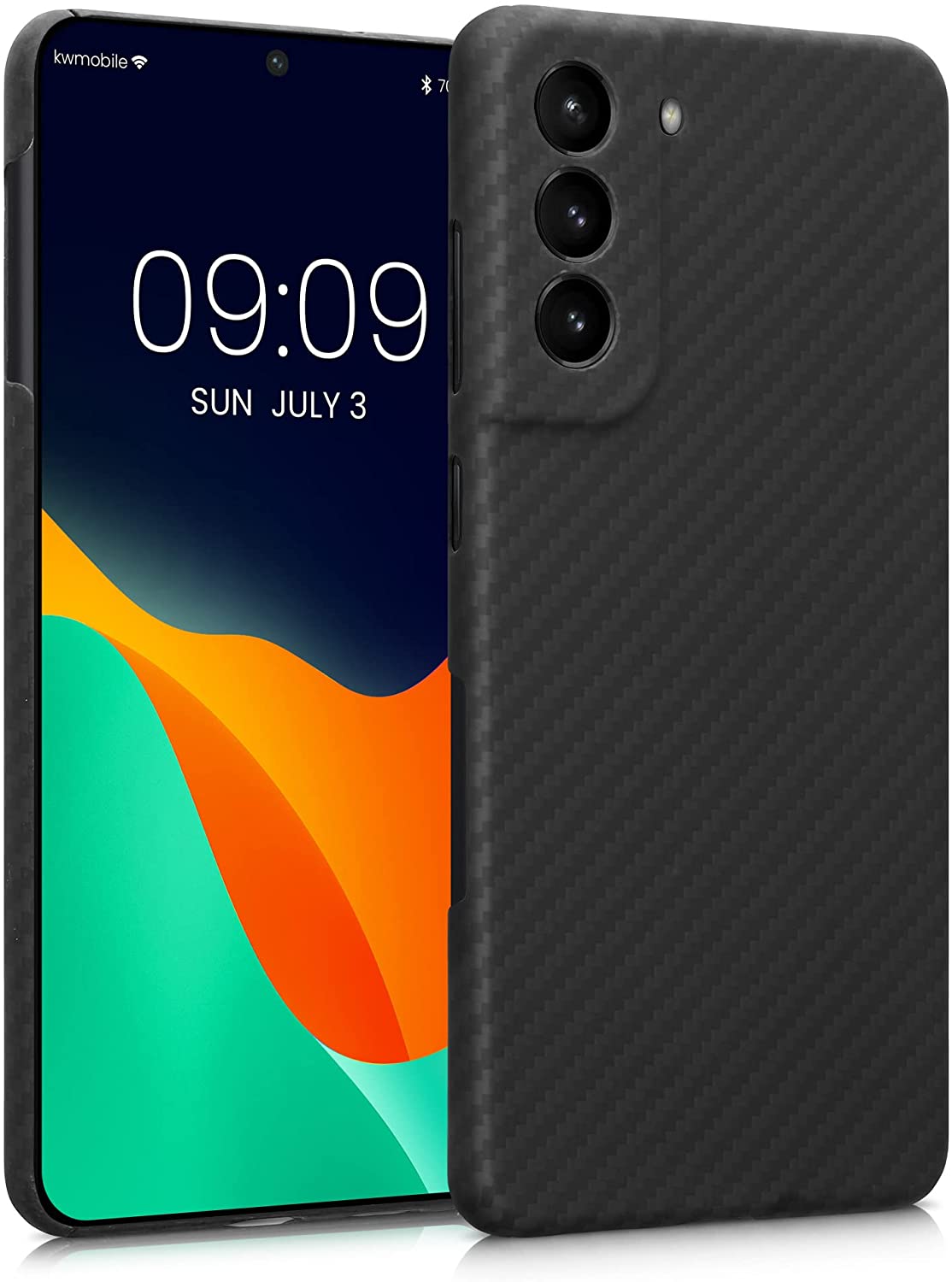 Kalibri Samsung Galaxy S21 FE Σκληρή Θήκη Aramid Fiber Body Armor - Black Matte - 57636.47