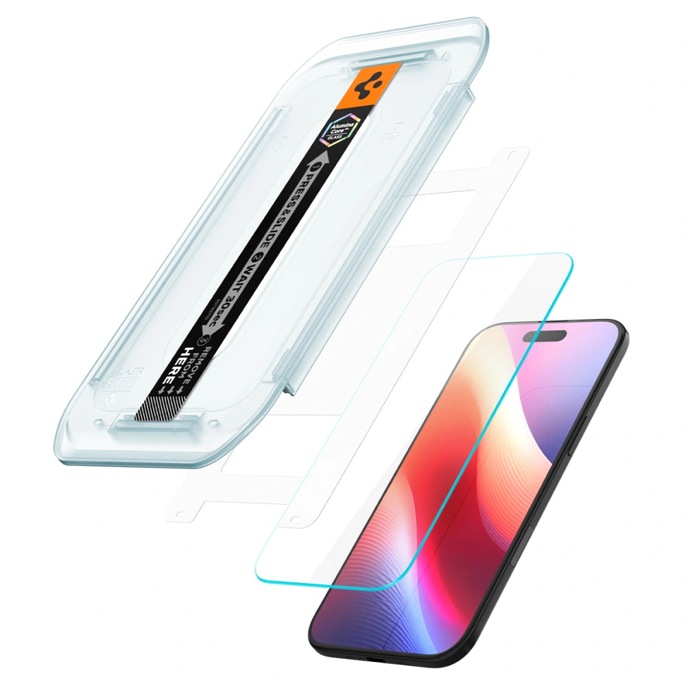 Spigen iPhone Air - Glas.TR EZ Fit - 9H Αντιχαρακτικό Γυαλί Οθόνης - 2 Τεμάχια - Clear - AGL09861