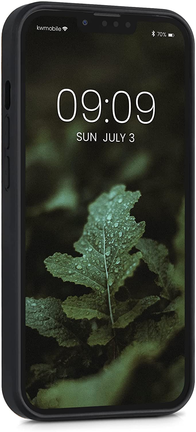 KW iPhone 13 Pro Θήκη από Φυσικό Ξύλο Design Rising Sun - Dark Brown - 55967.06