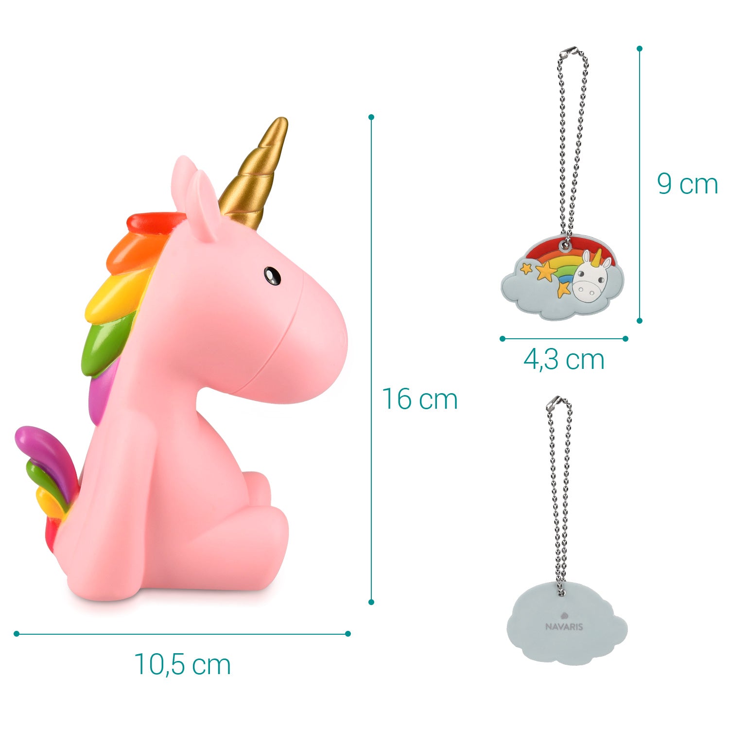 Navaris LED Night Light for Kids Φως Νυκτός για Παιδιά Design Unicorn - Pink - 42638
