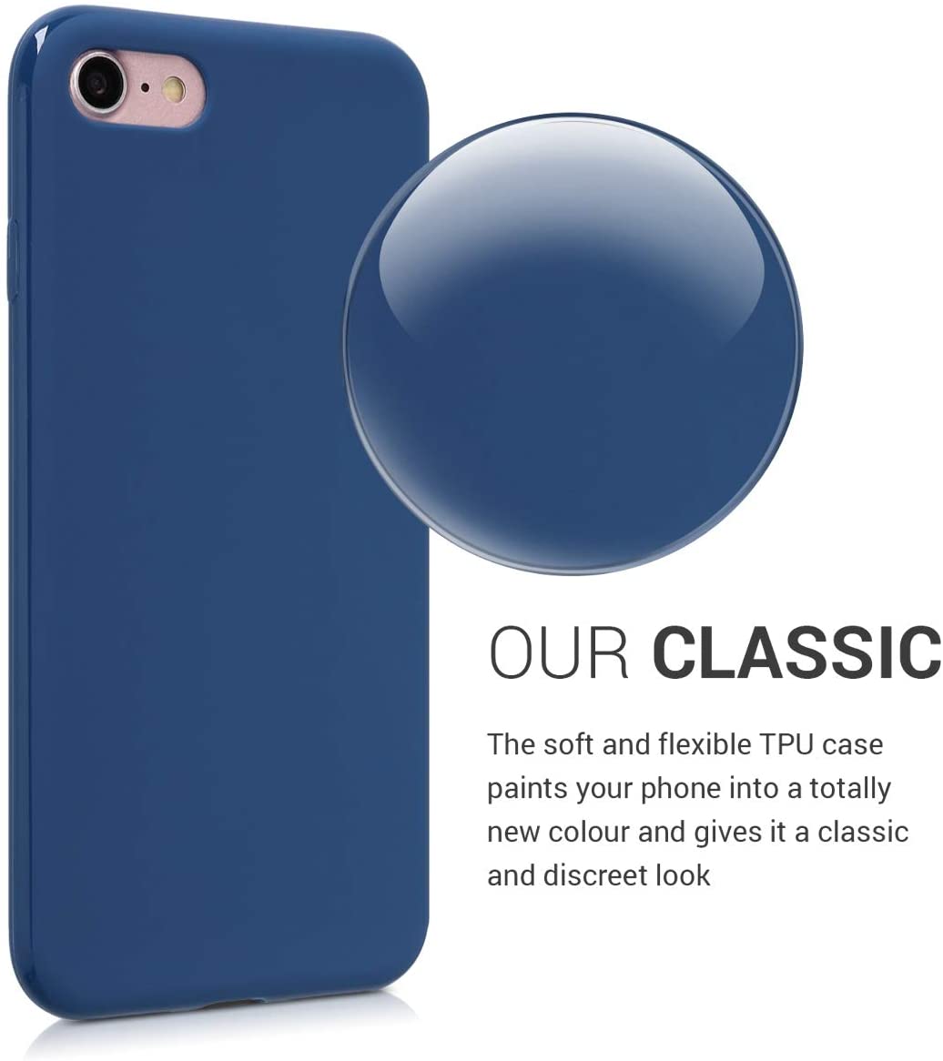 KW iPhone SE 2022 / SE 2020 / 7 / 8 Θήκη Σιλικόνης TPU - Navy Blue - 39458.116