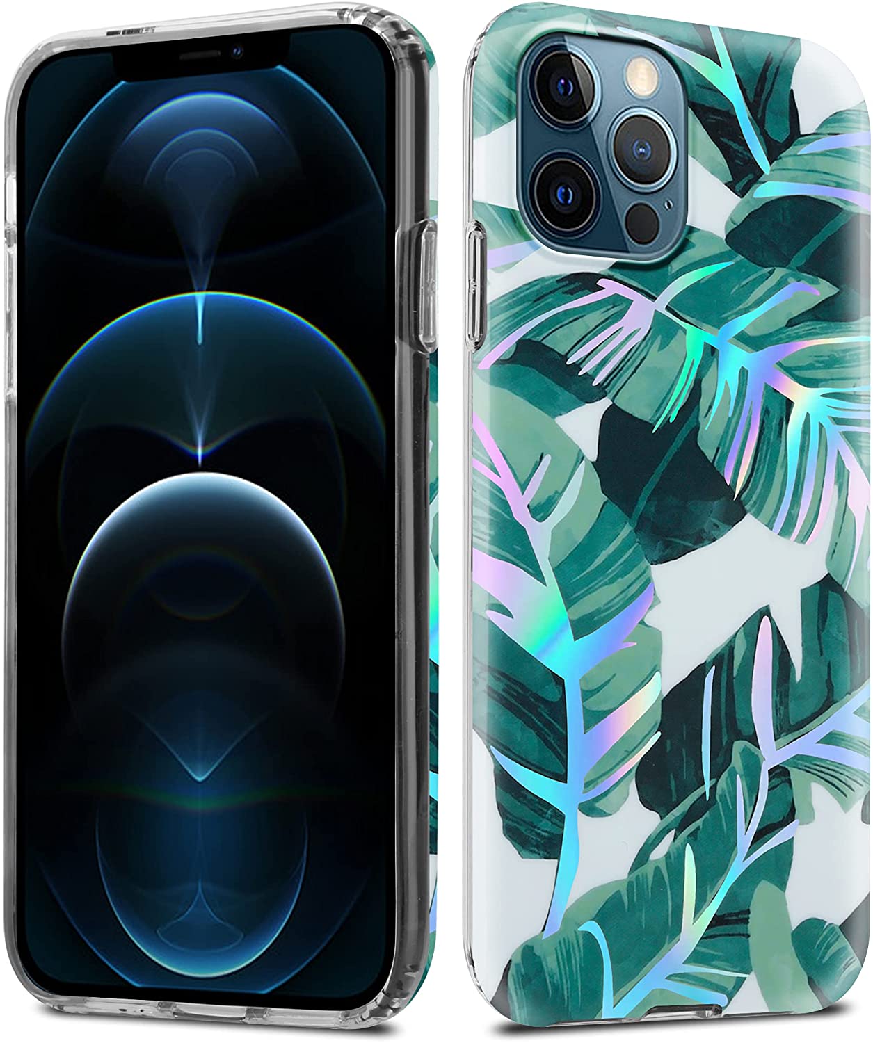 Cadorabo iPhone 12 Pro Max Θήκη Σιλικόνης TPU - Banana Leaves