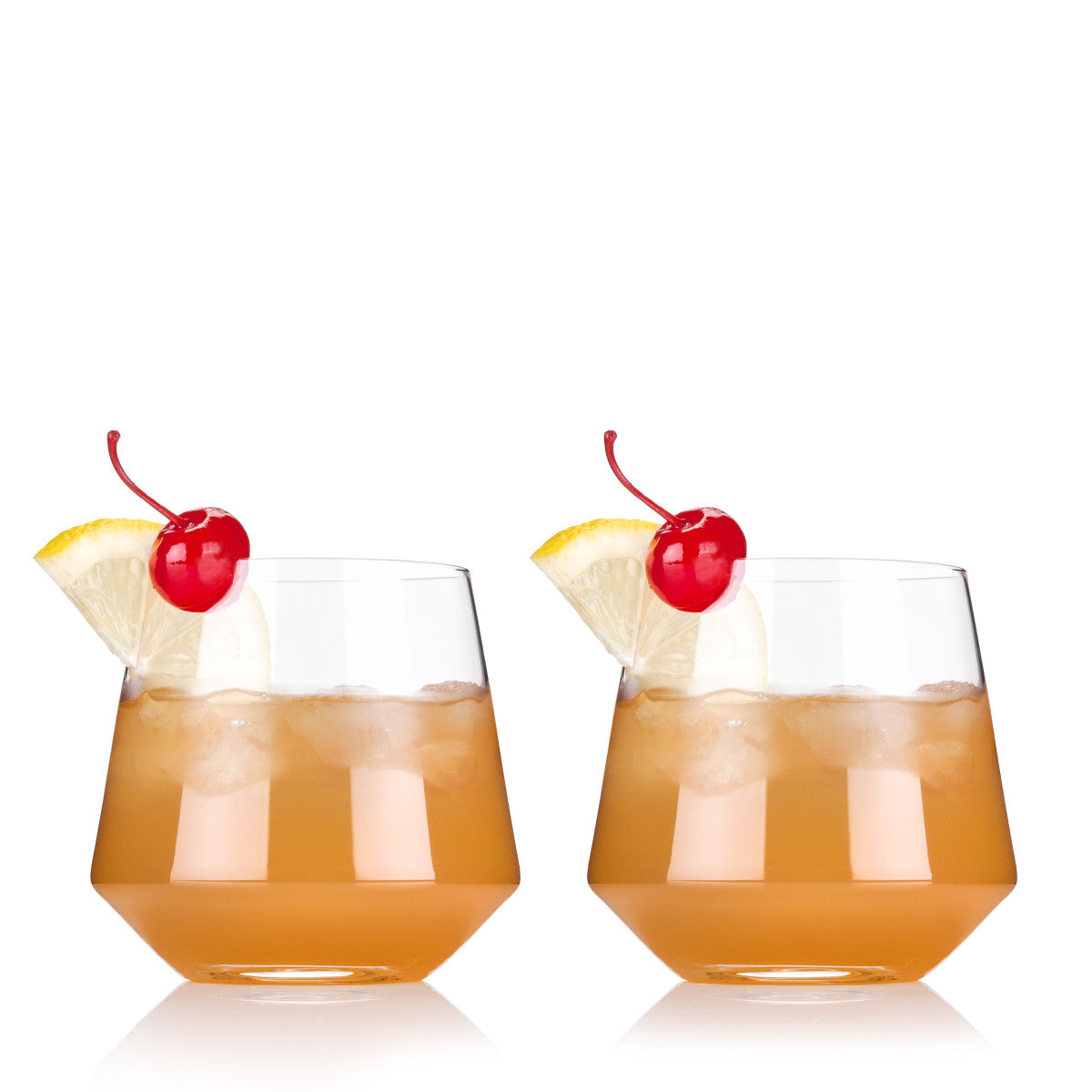 Viski Σετ με 2 Κρυστάλλινα Ποτήρια Cocktail - 350 ml - Raye Angled
