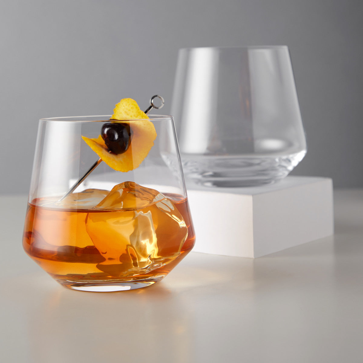 Viski Σετ με 2 Κρυστάλλινα Ποτήρια Cocktail - 350 ml - Raye Angled