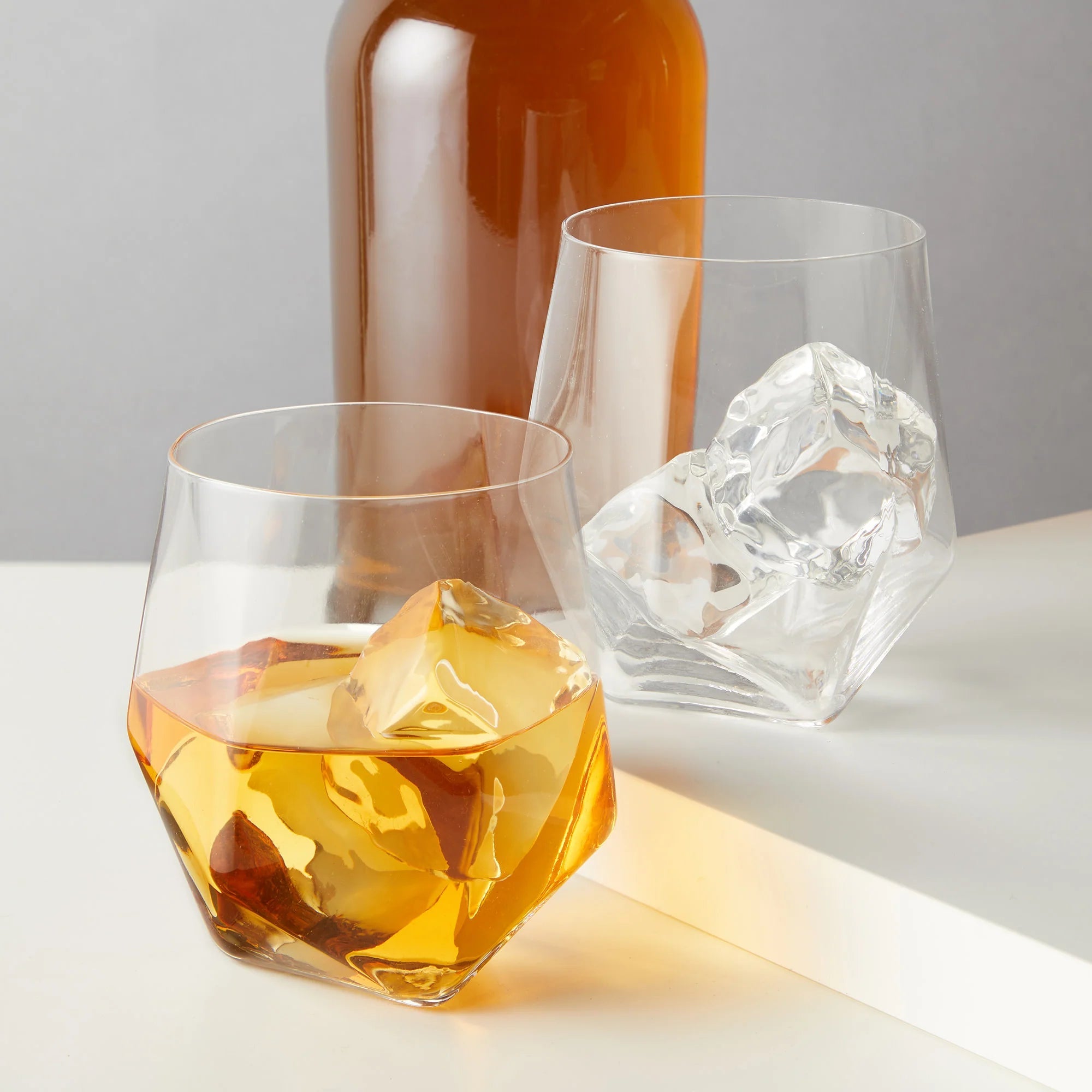 Viski Σετ με 2 Κρυστάλλινα Ποτήρια - 325 ml - Seneca Faceted