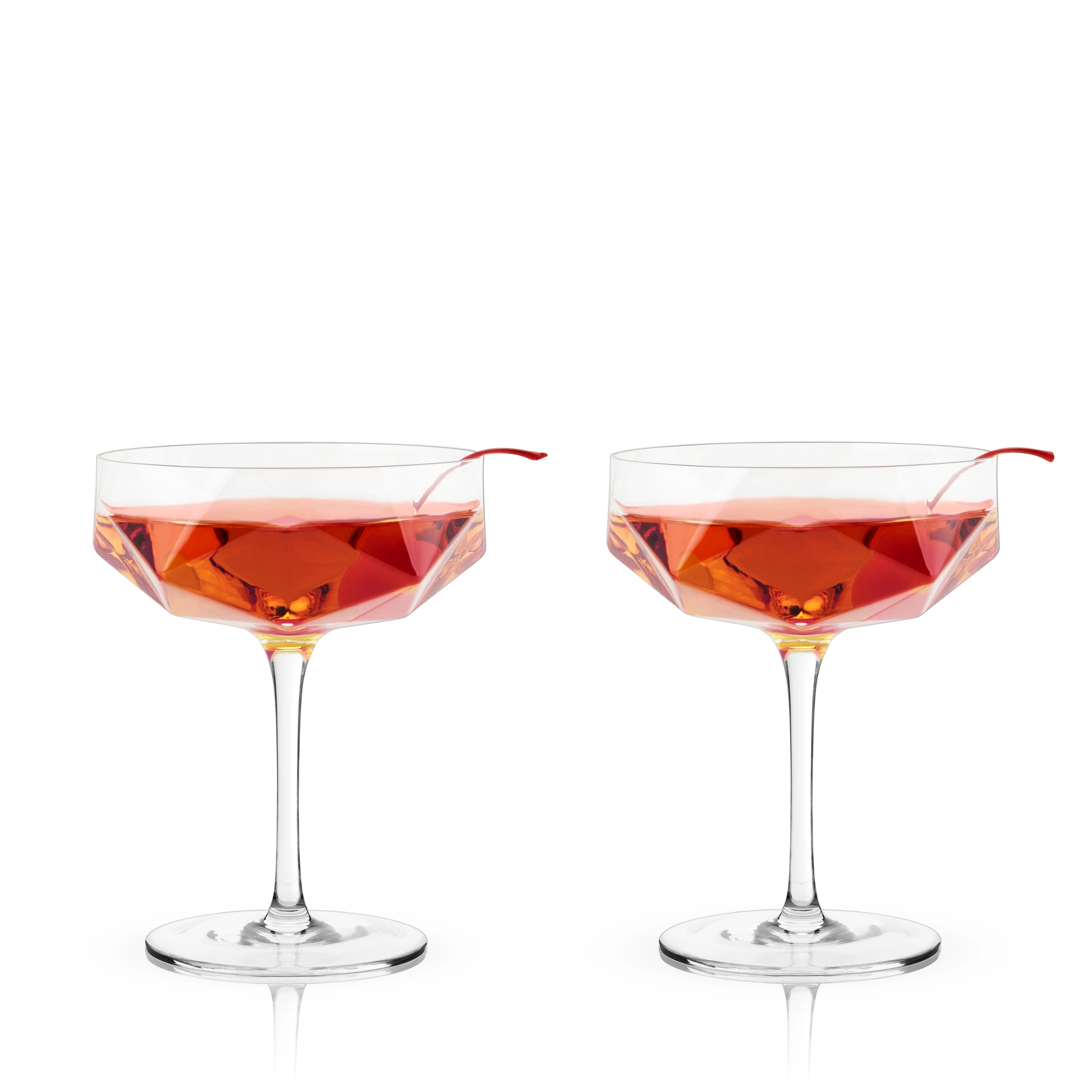 Viski Σετ με 2 Κρυστάλλινα Ποτήρια Cocktail Coupe - 200 ml - Seneca
