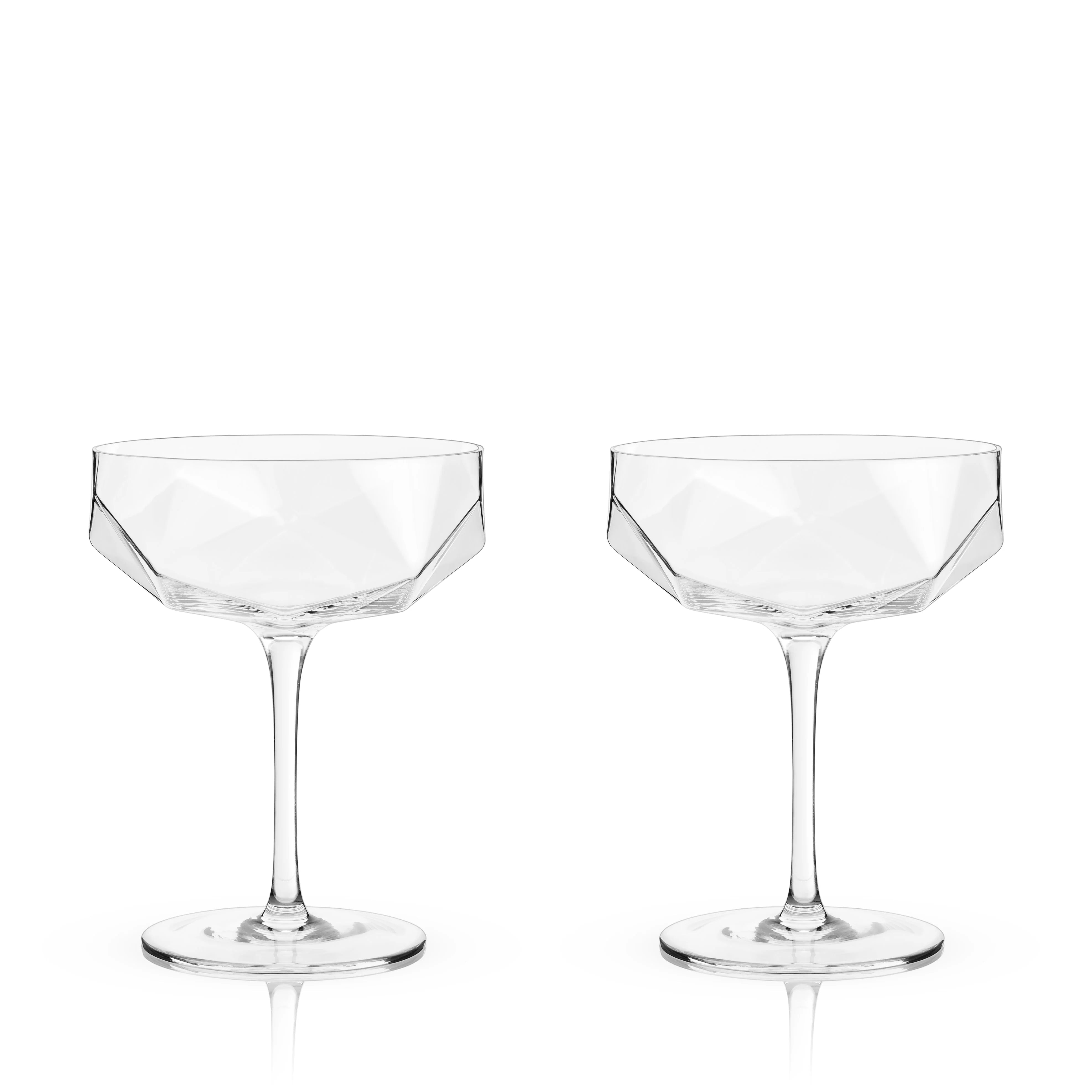 Viski Σετ με 2 Κρυστάλλινα Ποτήρια Cocktail Coupe - 200 ml - Seneca