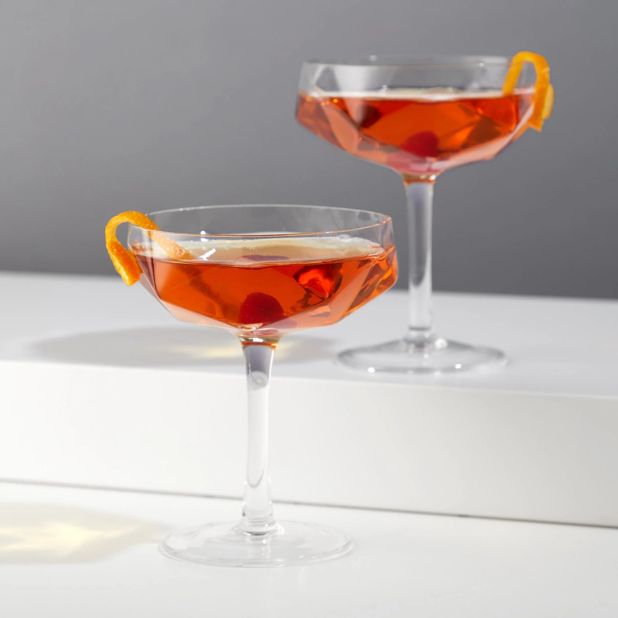 Viski Σετ με 2 Κρυστάλλινα Ποτήρια Cocktail Coupe - 200 ml - Seneca