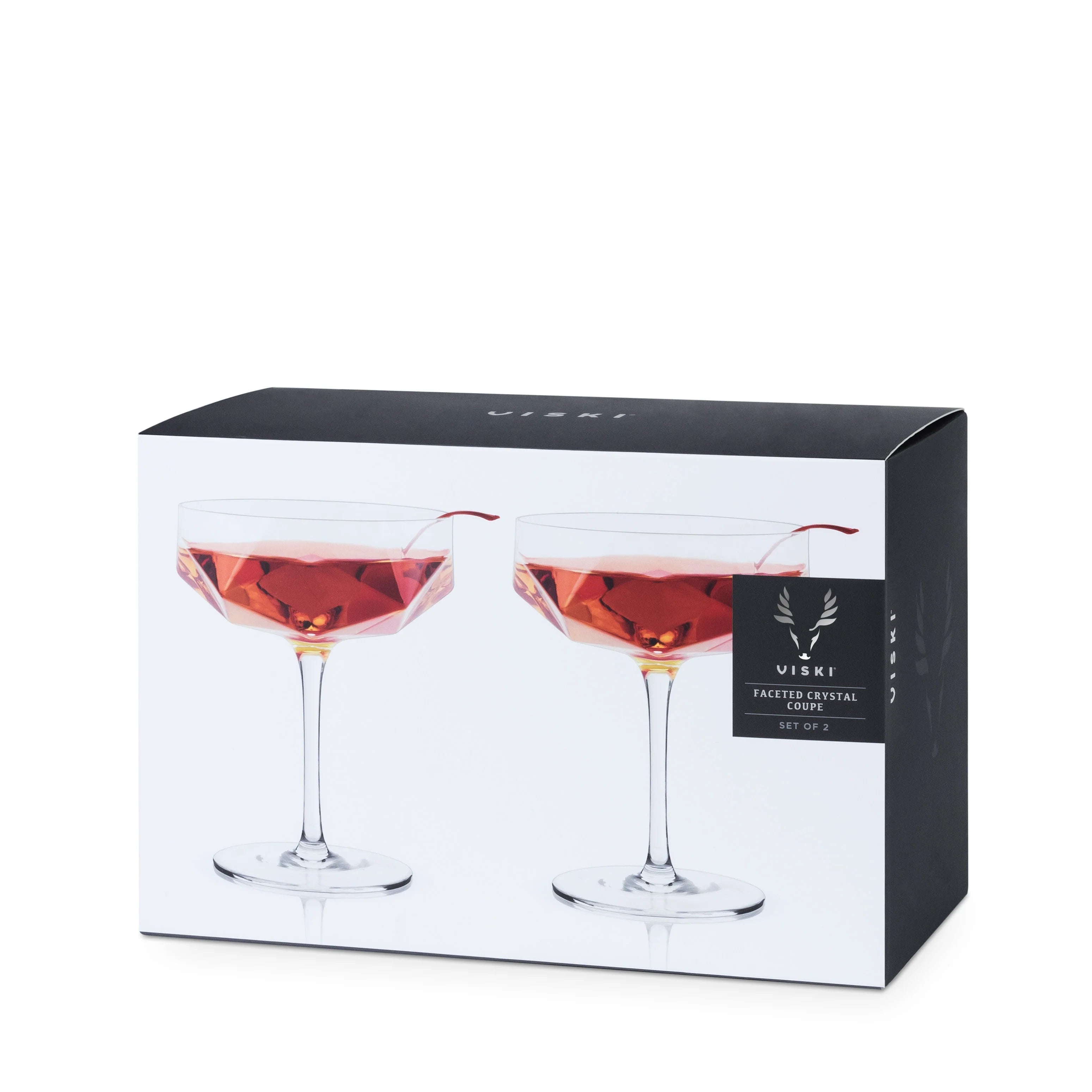 Viski Σετ με 2 Κρυστάλλινα Ποτήρια Cocktail Coupe - 200 ml - Seneca