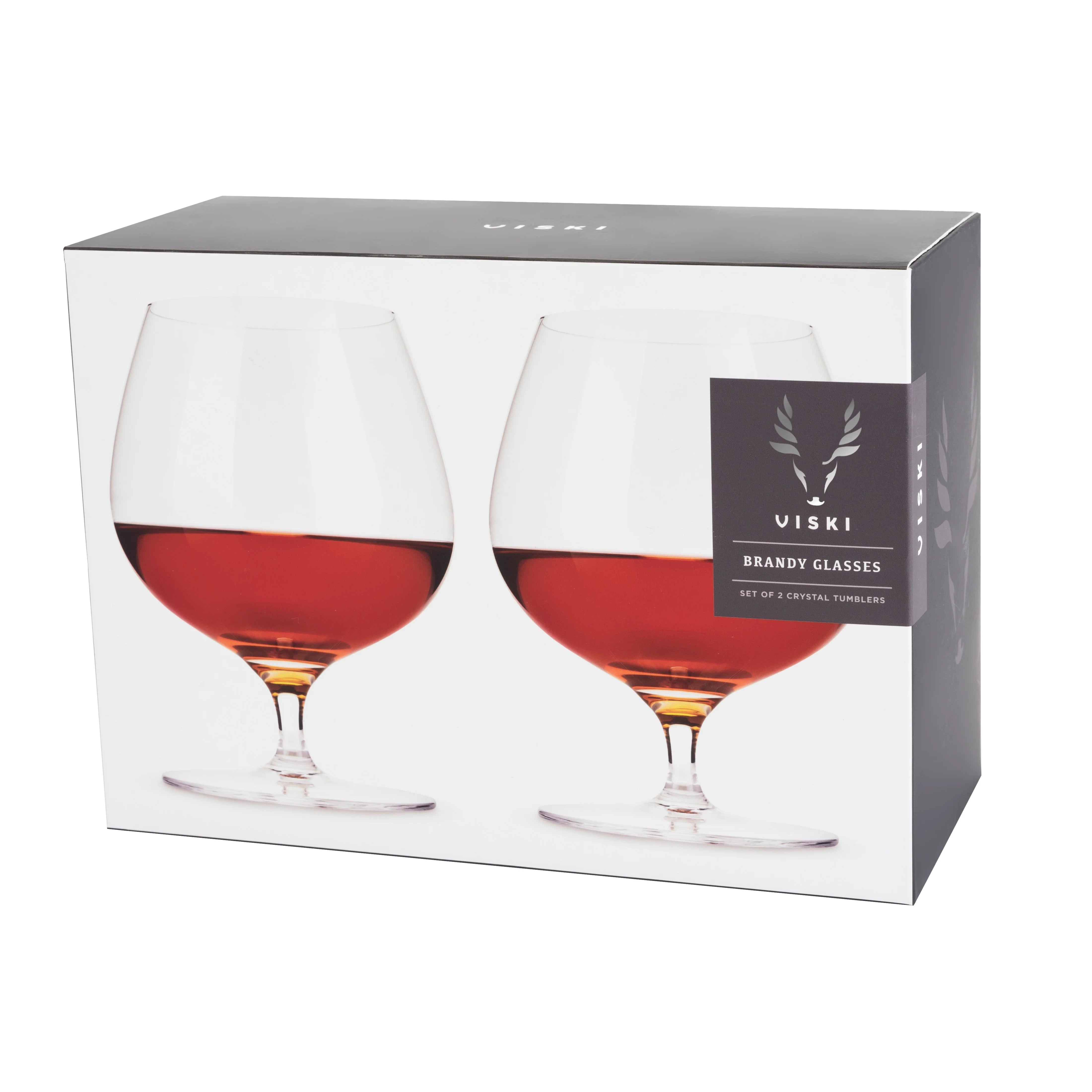 Viski Σετ με 2 Κρυστάλλινα Ποτήρια για Κονιάκ / Brandy - 500 ml - Raye