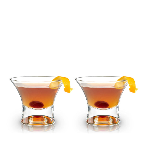 Viski Σετ με 2 Κρυστάλλινα Ποτήρια για Manhattan / Cocktails - 180 ml - Raye