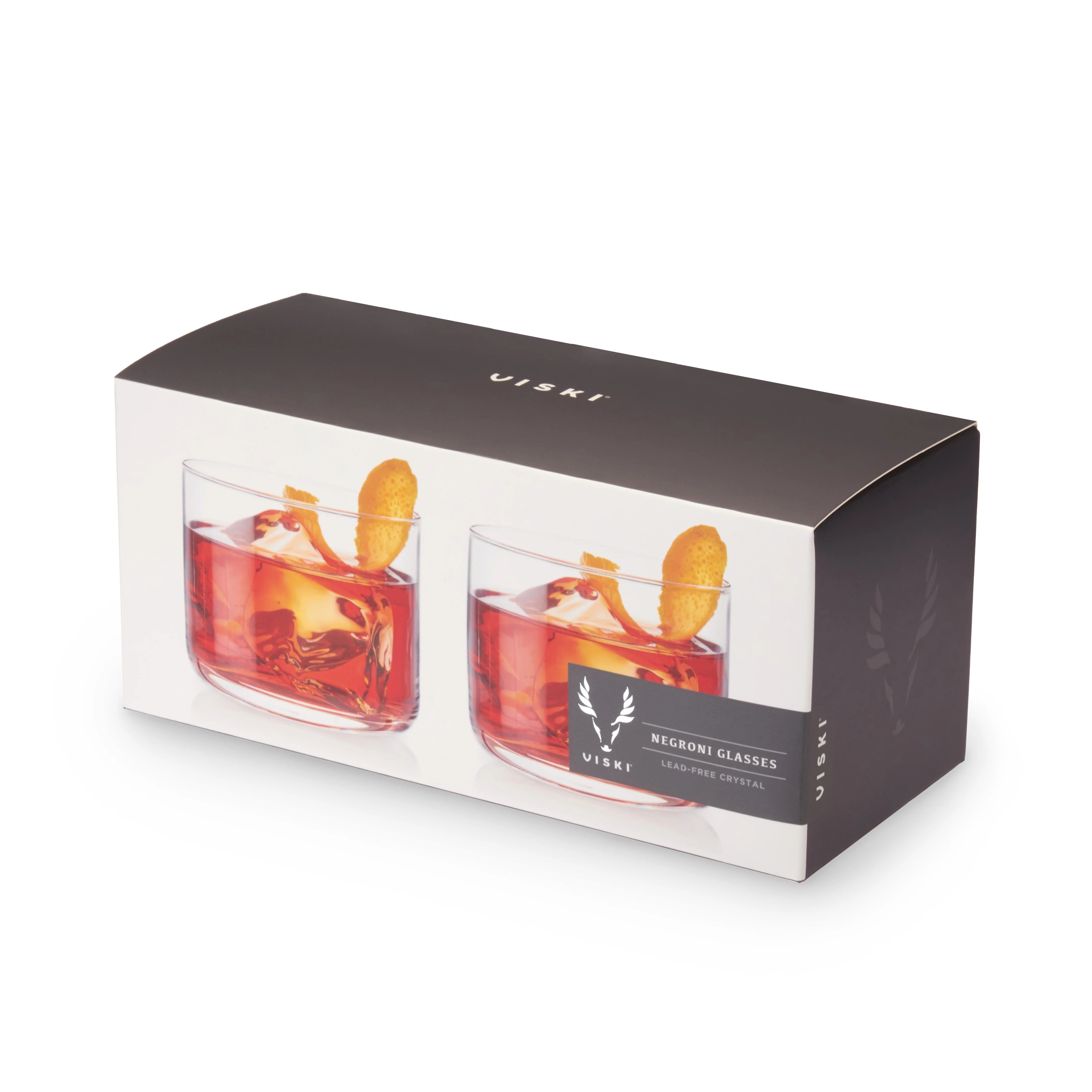 Viski Σετ με 2 Κρυστάλλινα Ποτήρια για Negroni / Cocktails - 240 ml - Raye