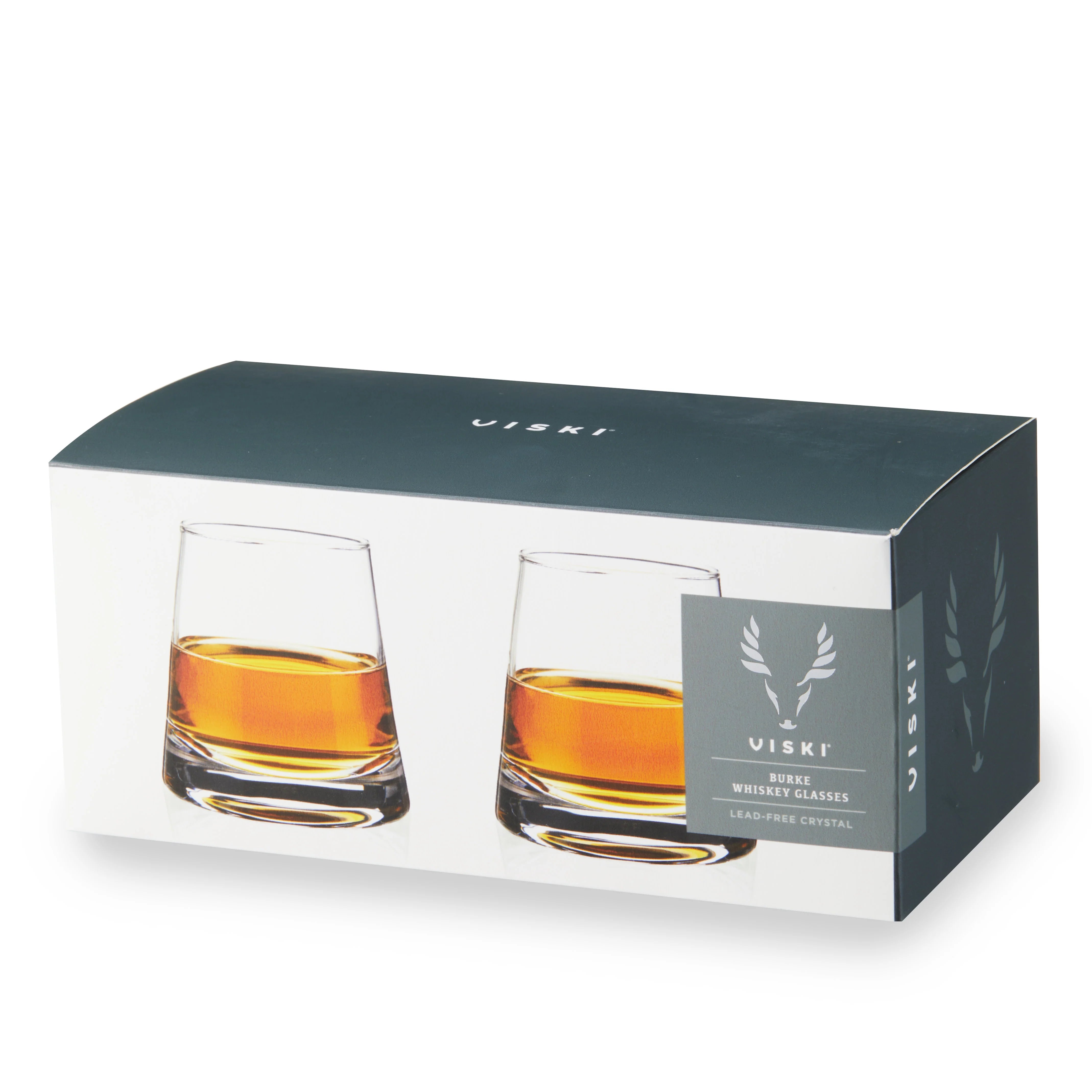 Viski Σετ με 2 Κρυστάλλινα Ποτήρια Ουίσκι - 240 ml - Burke