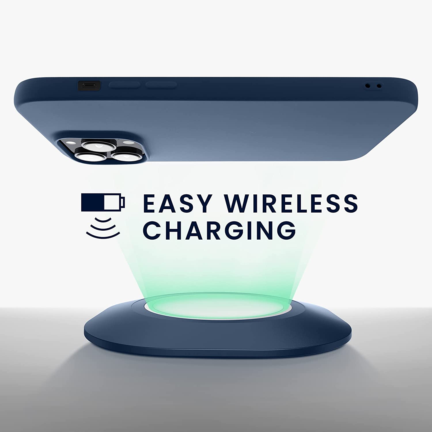 KW iPhone 14 Pro Max Θήκη Σιλικόνης Rubberized TPU - Navy Blue - 59082.116