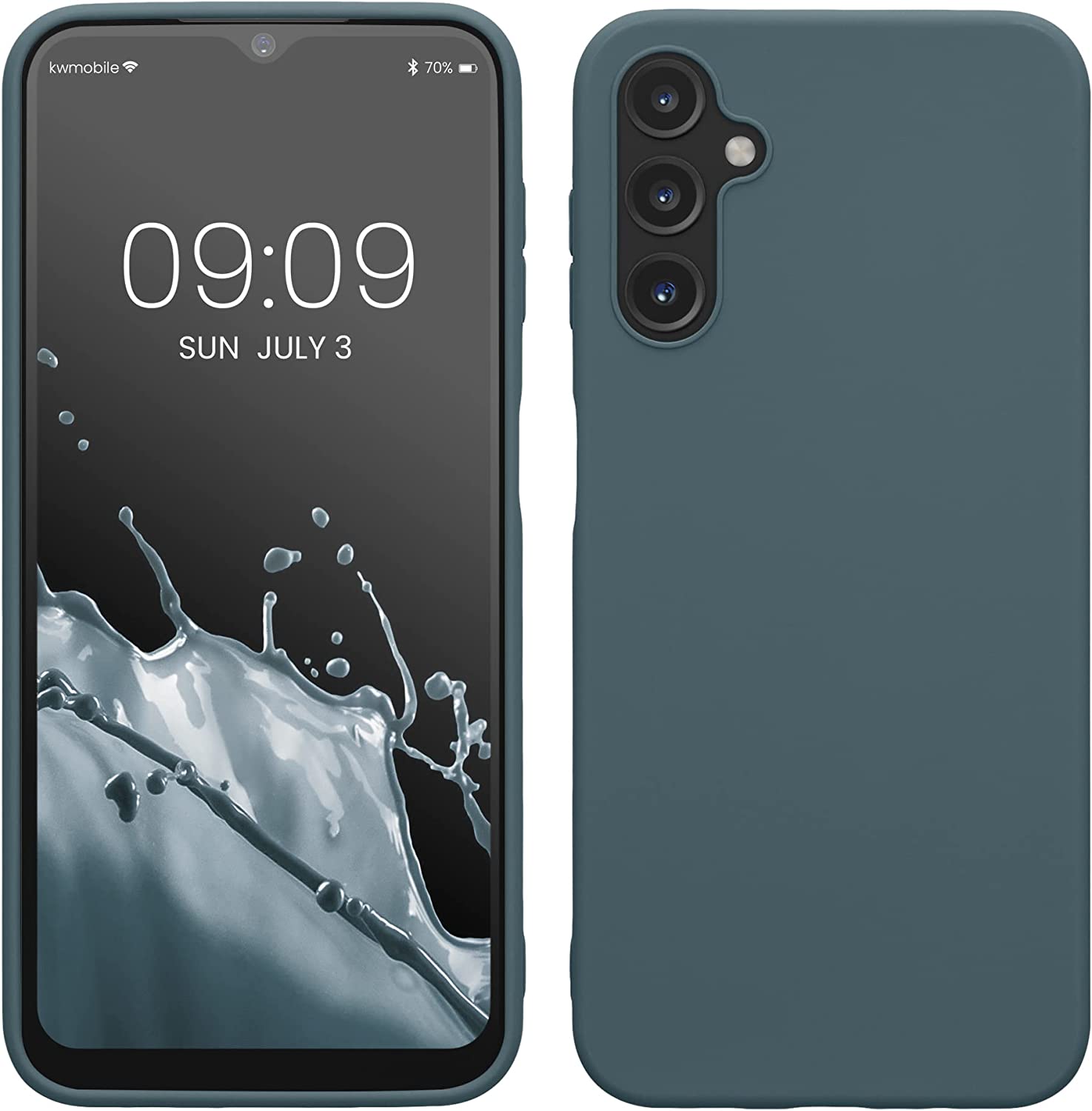 KW Samsung Galaxy A14 5G Θήκη Σιλικόνης TPU - Dark Slate - 61462.202