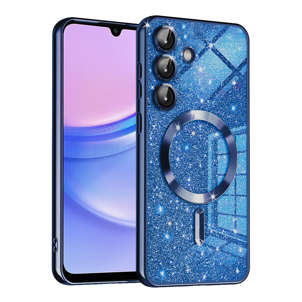 Techsuit Samsung Galaxy A15 4G / A15 5G - Luxury Glitter MagSafe - Θήκη Σιλικόνης - Deep Blue
