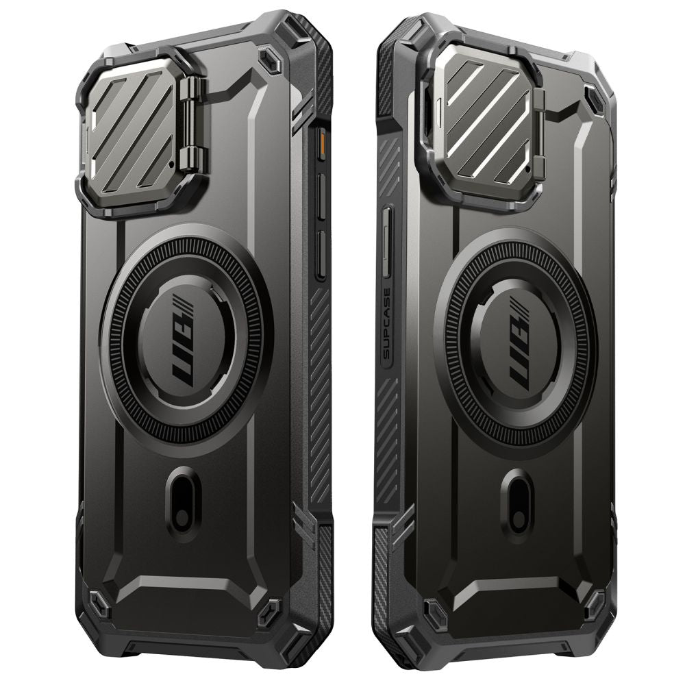 Supcase iPhone 15 Pro Max UB XT Mag Σκληρή Θήκη με Ανοιγόμενο Κάλυμμα Κάμερας / Stand και Magsafe - Black