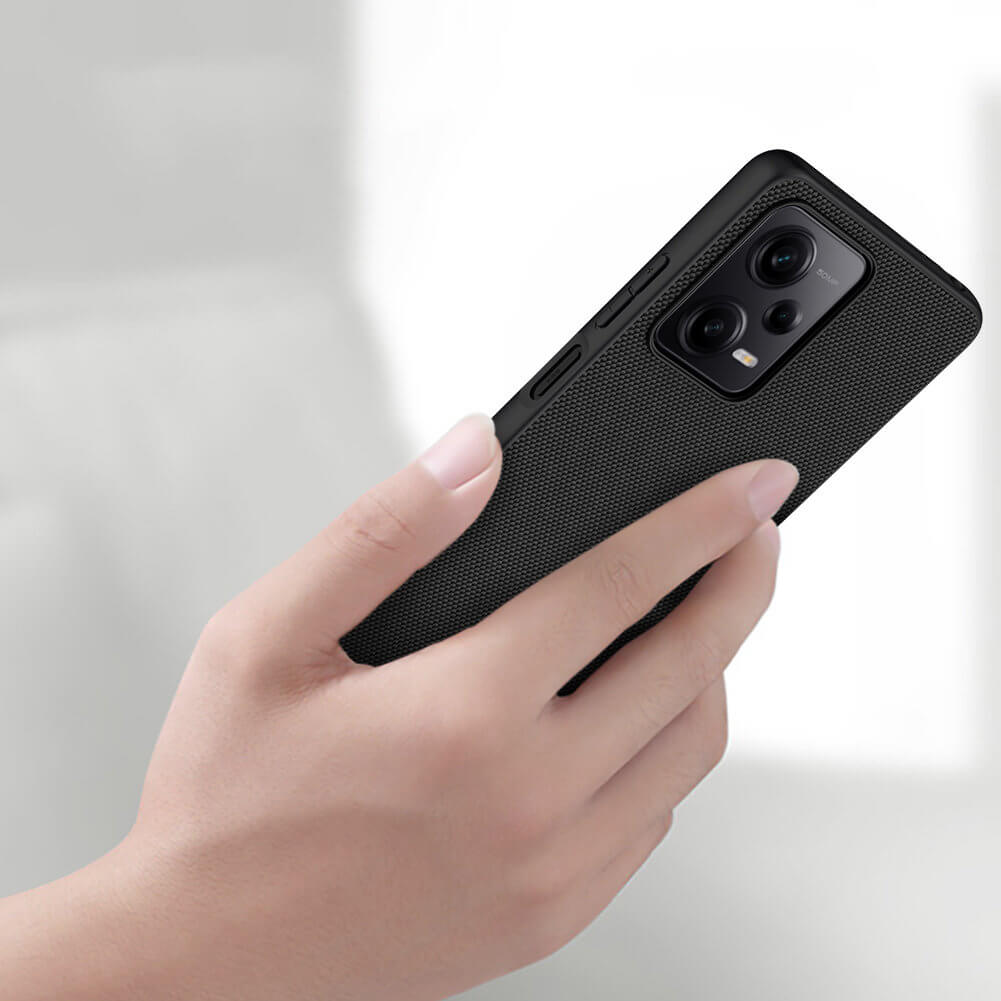 Nillkin Xiaomi Redmi Note 12 Pro+ Textured Case Σκληρή Θήκη με Πλαίσιο Σιλικόνης - Black