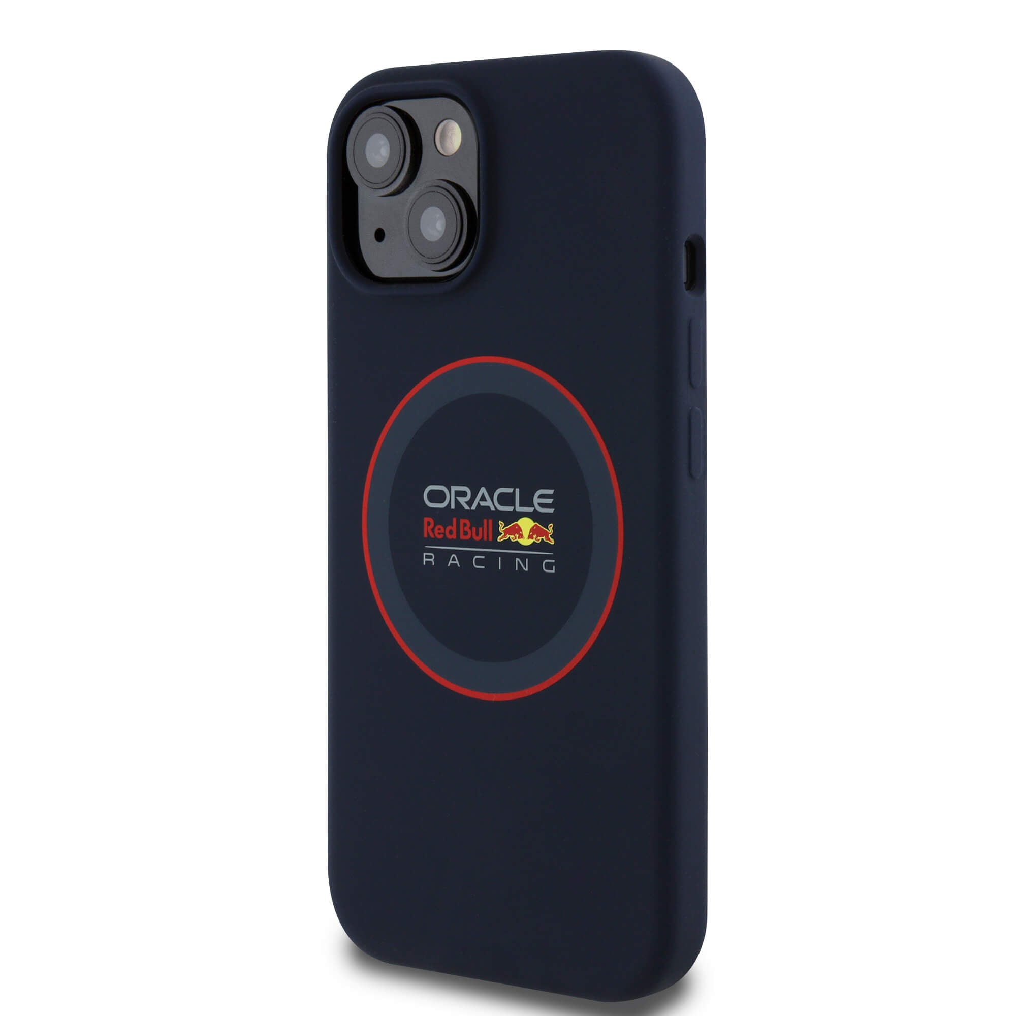 Red Bull iPhone 15 - Silicone Red Ring - MagSafe Σκληρή Θήκη με Πλαίσιο Σιλικόνης - Navy - RBHMP15S24SIILVR