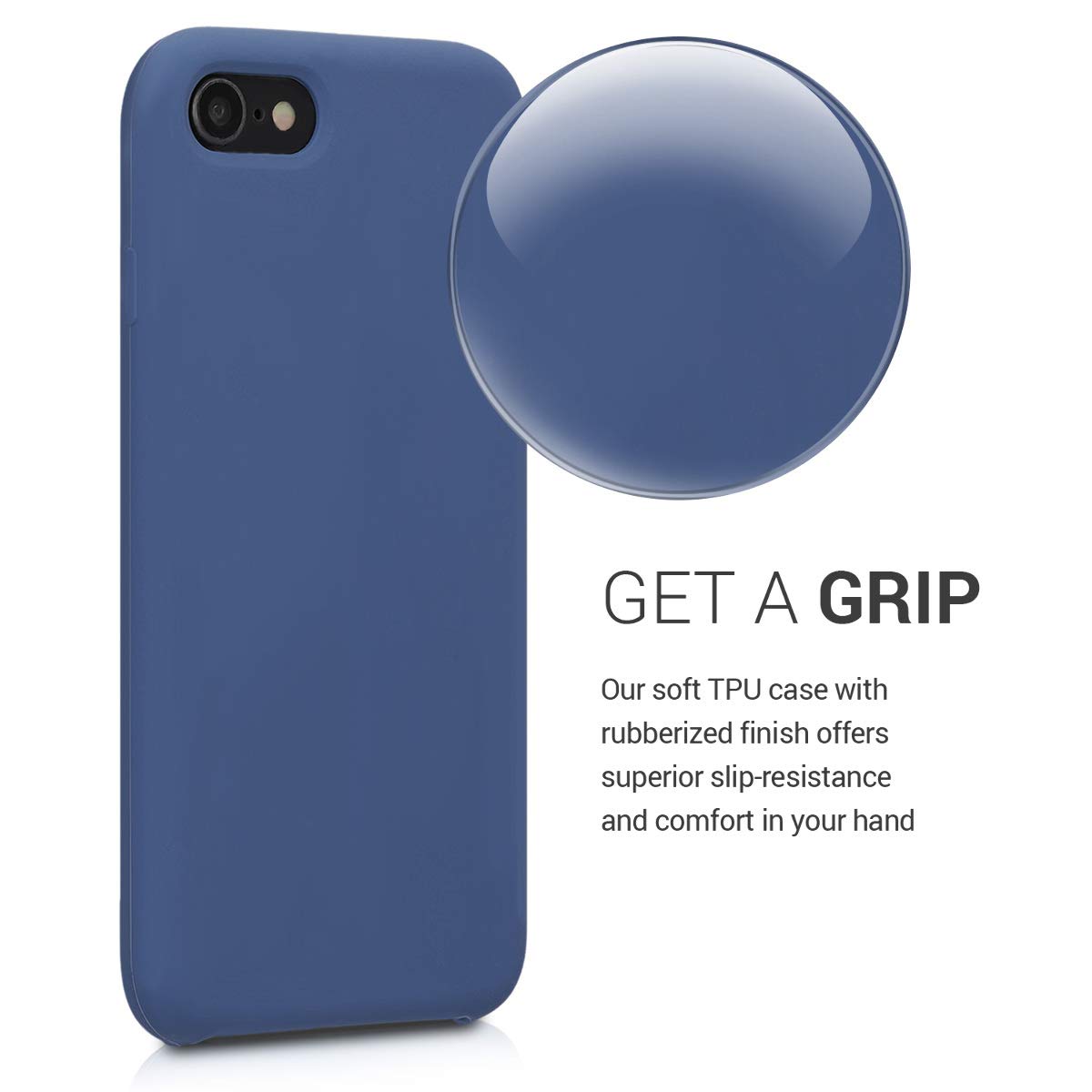 KW iPhone SE 2022 / SE 2020 / 7 / 8 Θήκη Σιλικόνης Rubber TPU - Cornflower Blue - 40225.145