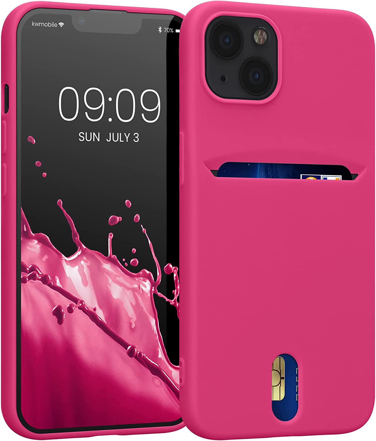 KW iPhone 13 Θήκη Σιλικόνης TPU - Neon Pink - 57748.77