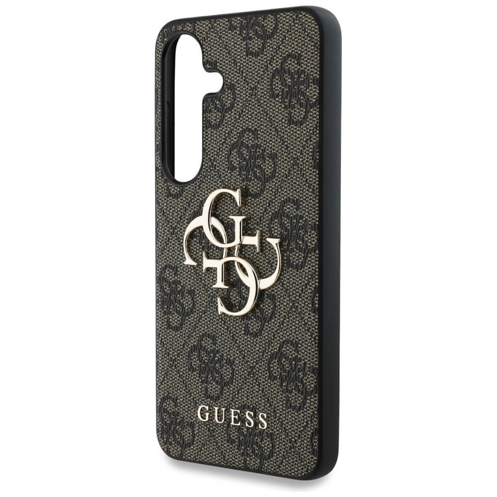 Guess Samsung Galaxy S25 Plus - Big 4G Logo Classic Logo - Σκληρή Θήκη με Επένδυση από Οικολογικό Δέρμα - Brown - GUHCS25M4GMGBR