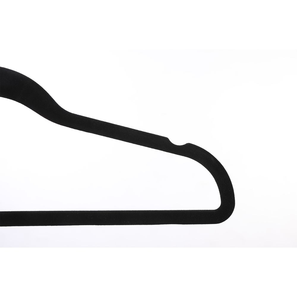 Songmics Σετ με 30 Βελούδινες Κρεμάστρες για Κοστούμι με Οργανωτή Γραβάτας - Black - CRF26BK