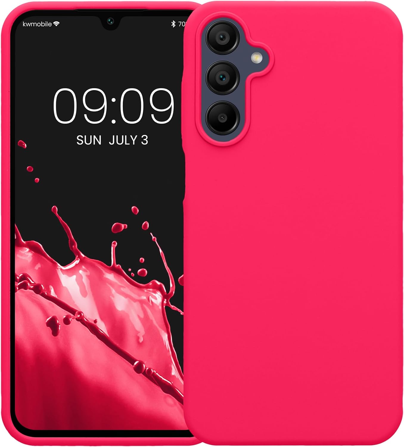 KW Samsung Galaxy A15 4G / A15 5G Θήκη Σιλικόνης Rubberized TPU - Neon Pink